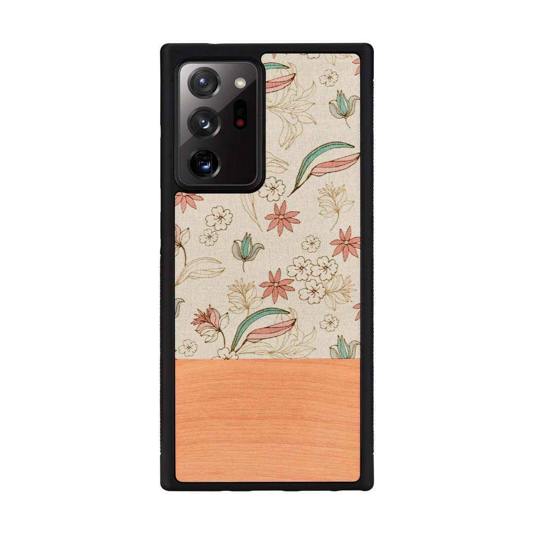 MAN AND amp;WOOD MAN AND WOOD case for Galaxy Note 20 Ultra pink flower black