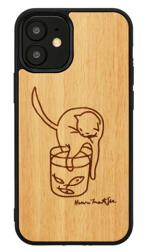 MAN AND amp;WOOD MAN AND WOOD case for iPhone 12 mini cat with red fish