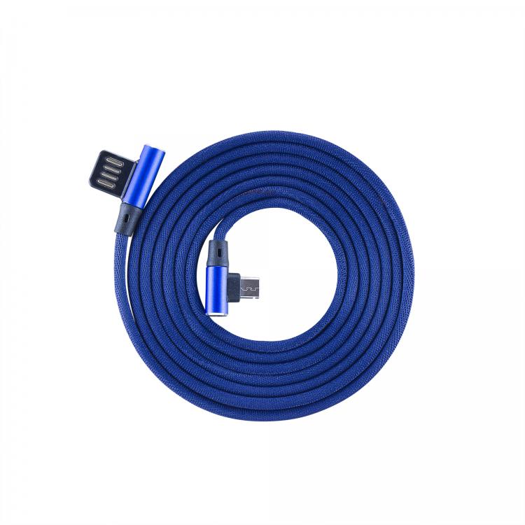 Sbox USB to Micro USB 90° Male to Male 1.5m USB-MICRO-90BL blueberry blue