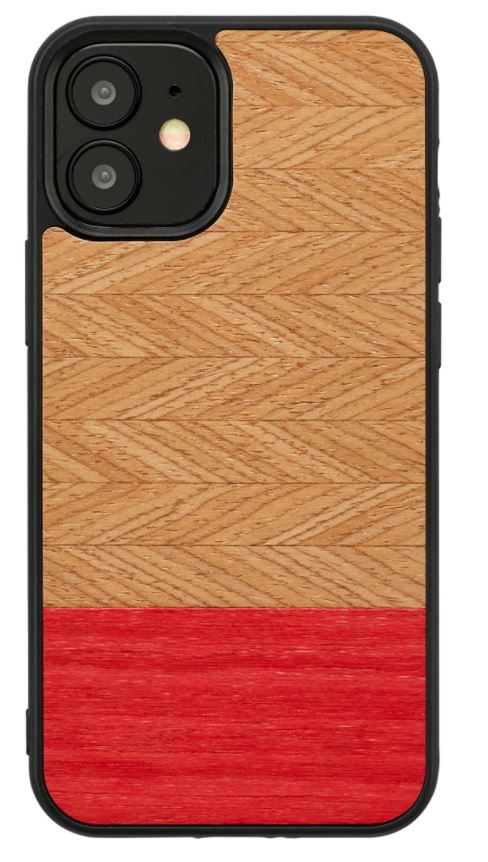 MAN AND amp;WOOD MAN AND WOOD case for iPhone 12 mini herringbone azalea black