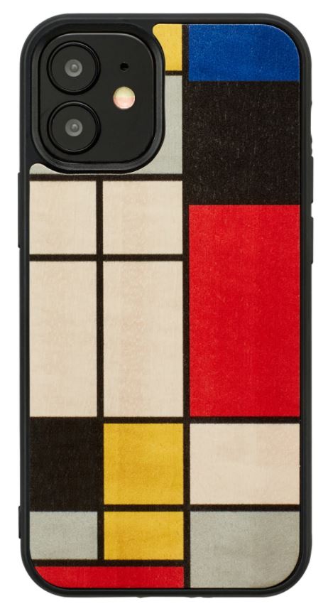 MAN AND amp;WOOD MAN AND WOOD case for iPhone 12 mini mondrian wood black