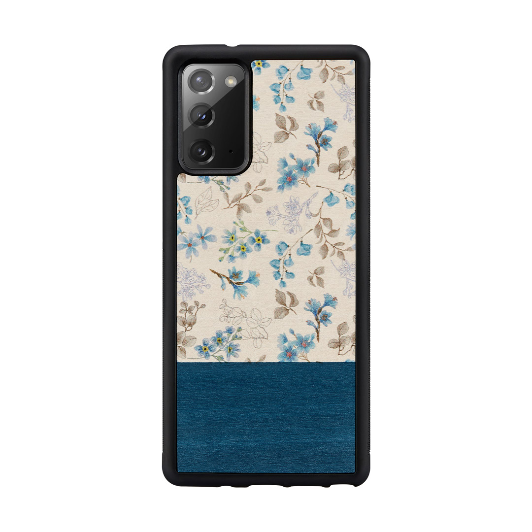 MAN AND amp;WOOD MAN AND WOOD case for Galaxy Note 20 blue flower black