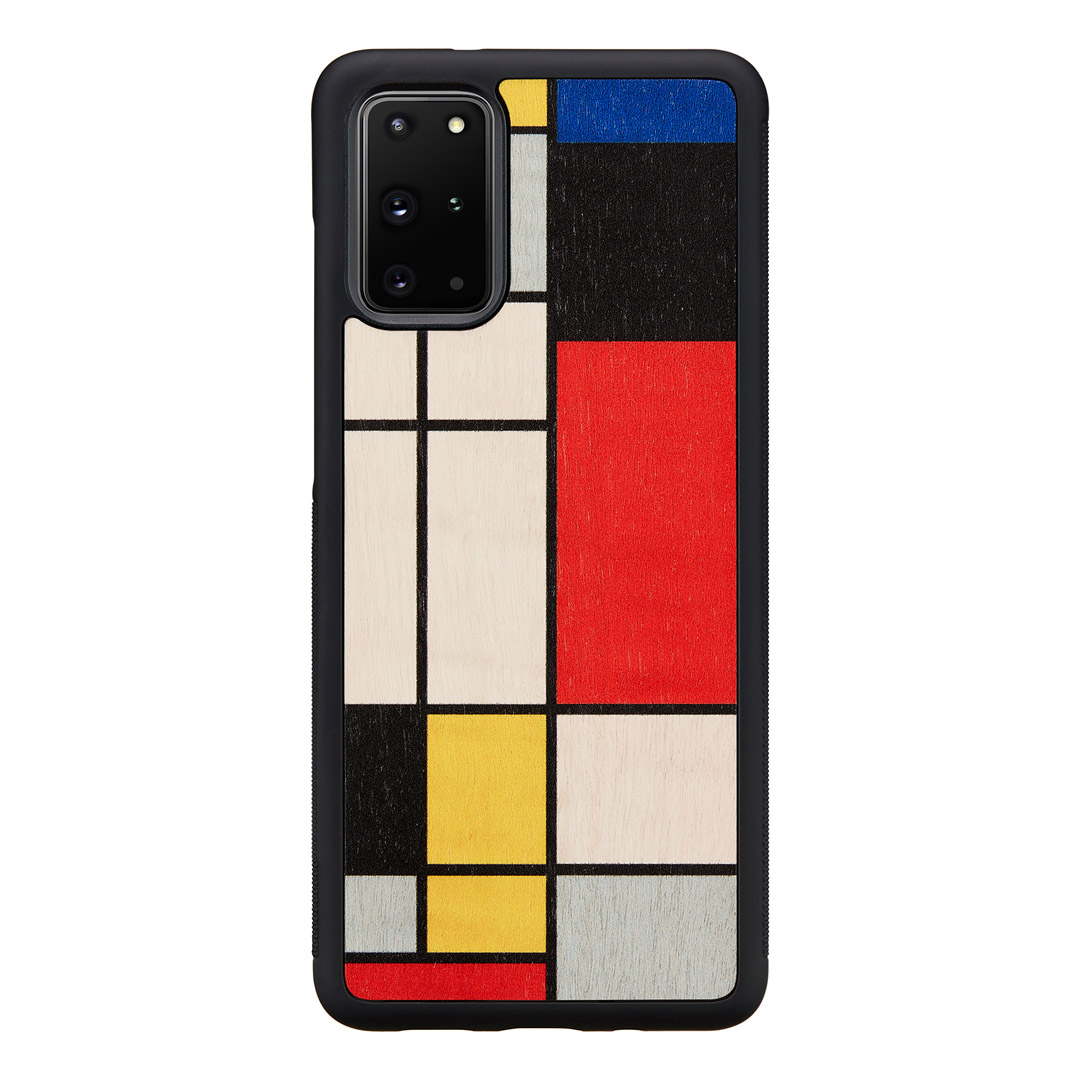 MAN AND amp;WOOD MAN AND WOOD case for Galaxy S20+ mondrian wood black