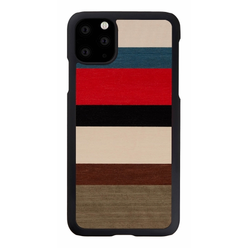 MAN AND WOOD Smartphone case for iPhone 11 Pro Max, coral pink and black