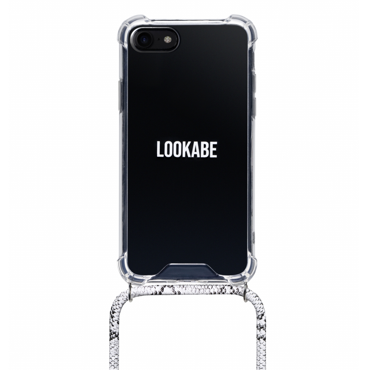 Lookabe Necklace Snake-patterned iPhone 7/8+ case in silver – loo017