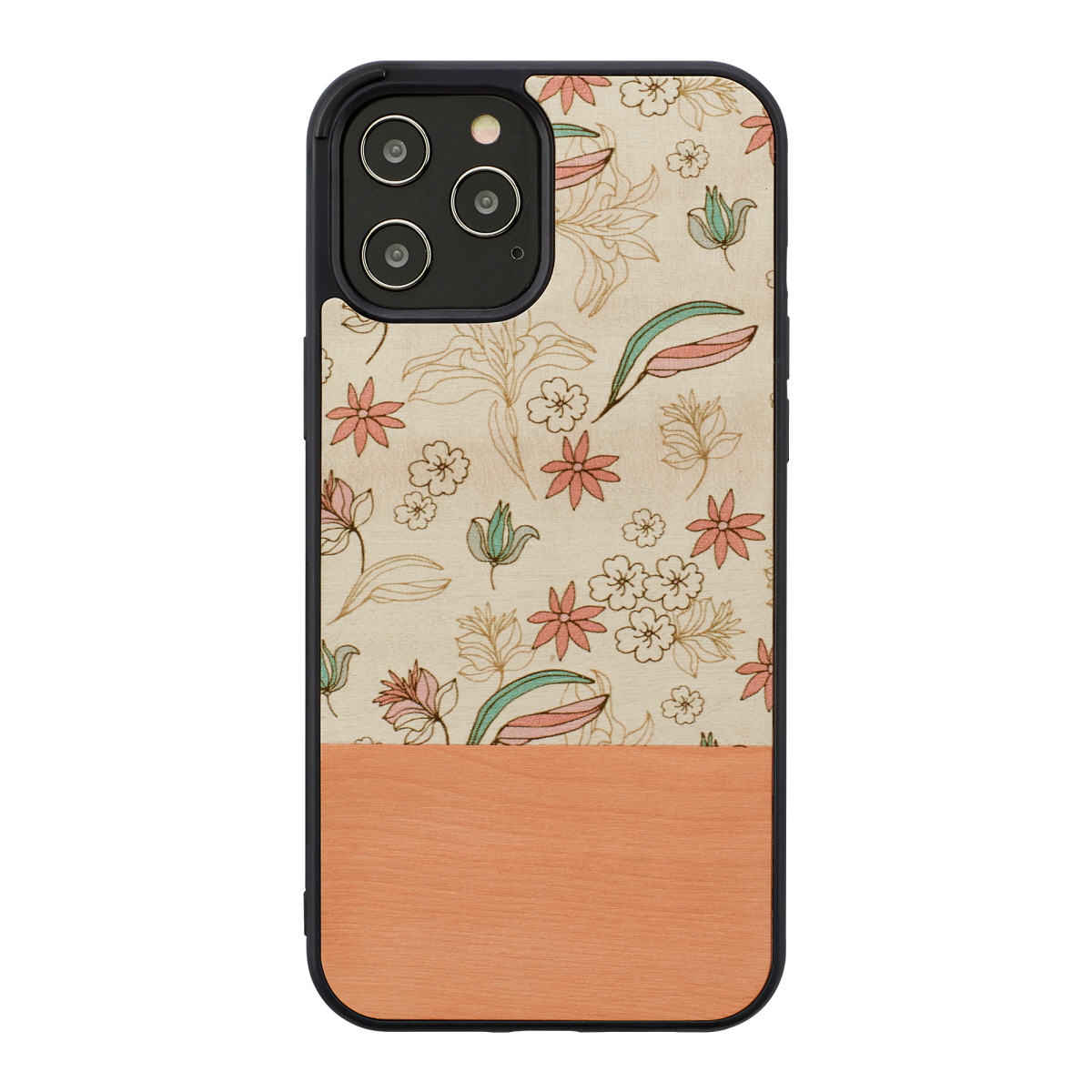 MAN AND amp;WOOD MAN AND WOOD case for iPhone 12/12 Pro pink flower black