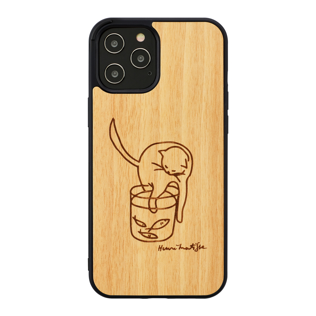 MAN AND amp;WOOD MAN AND WOOD case for iPhone 12/12 Pro cat with red fish